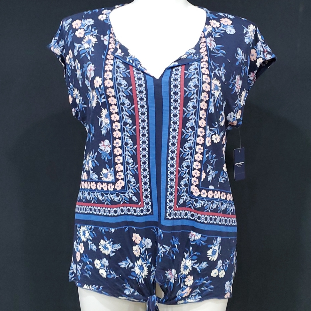 Lucky Brand Tie Front Tee
